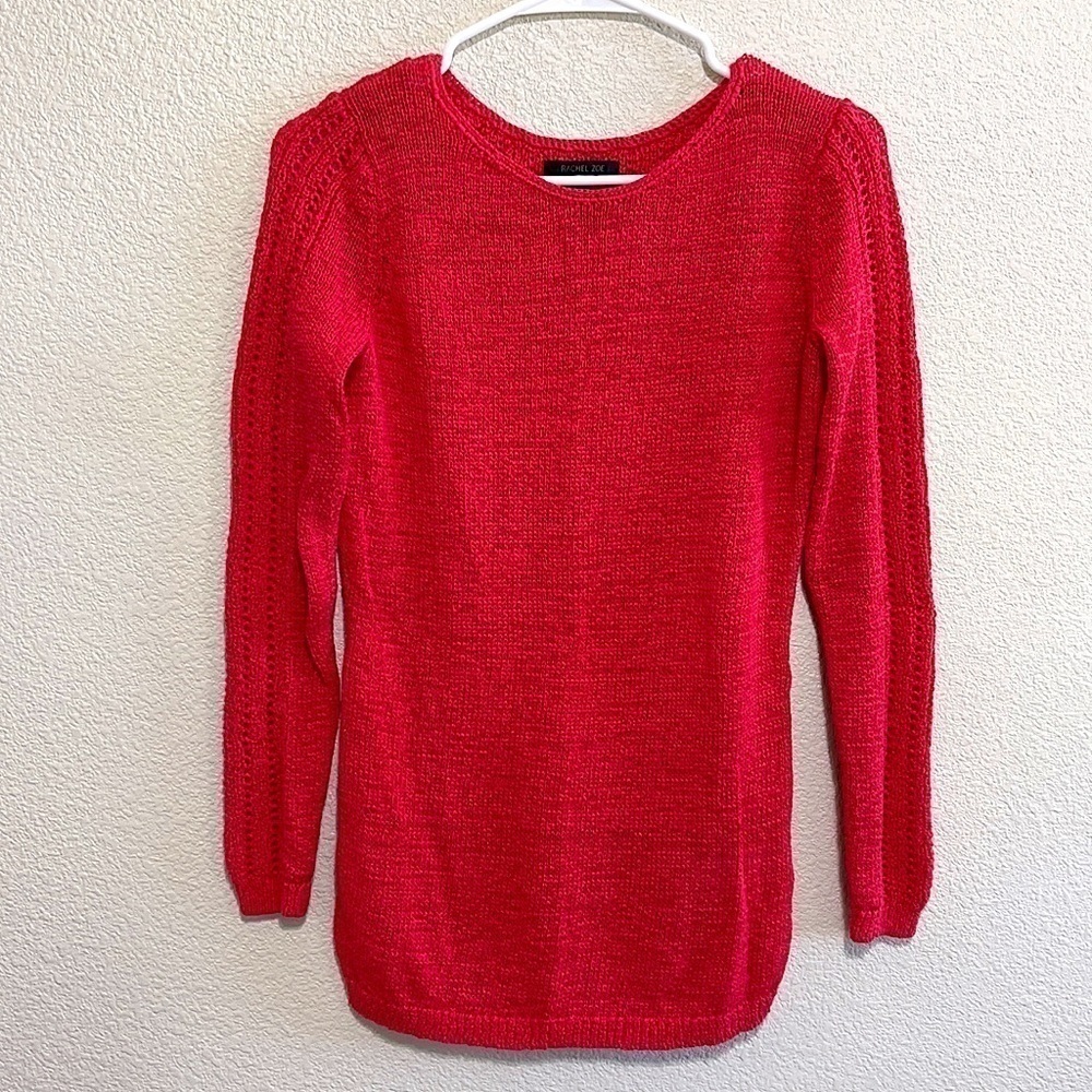 Rachel Zoe Red Knit Sweater Size S